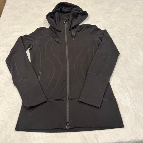 Lululemon black stride jacket hooded women 4 - Picture 1 of 6